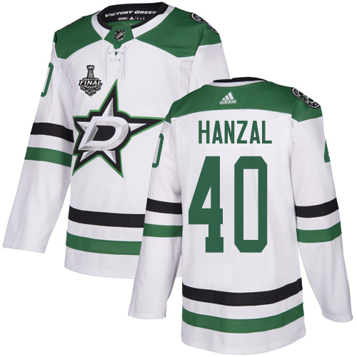Adidas Men Dallas Stars #40 Martin Hanzal White Road Authentic 2020 Stanley Cup Final Stitched NHL Jersey